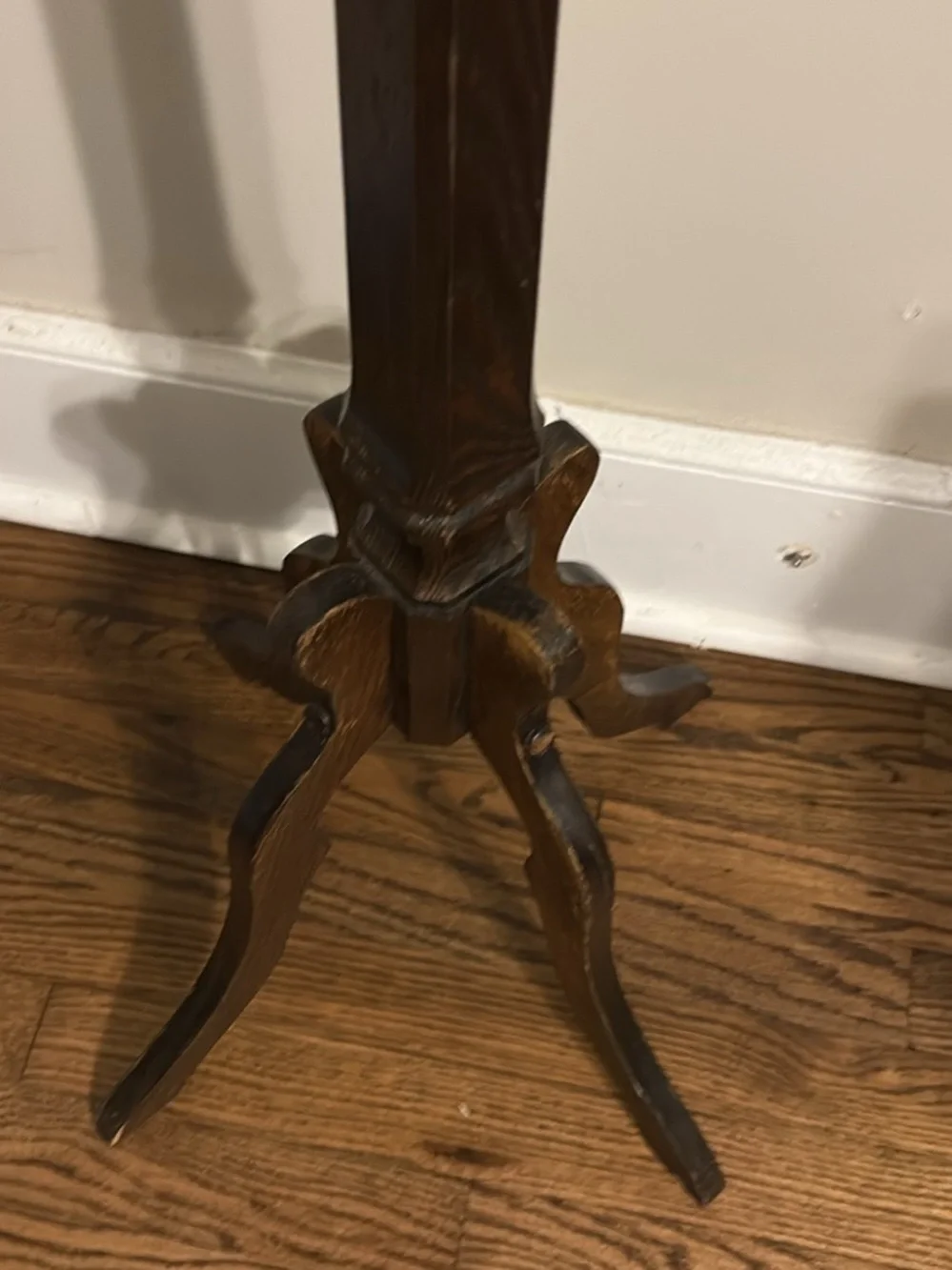 Antique Mahogany Torchere Stand – Pedestal Plant Stand